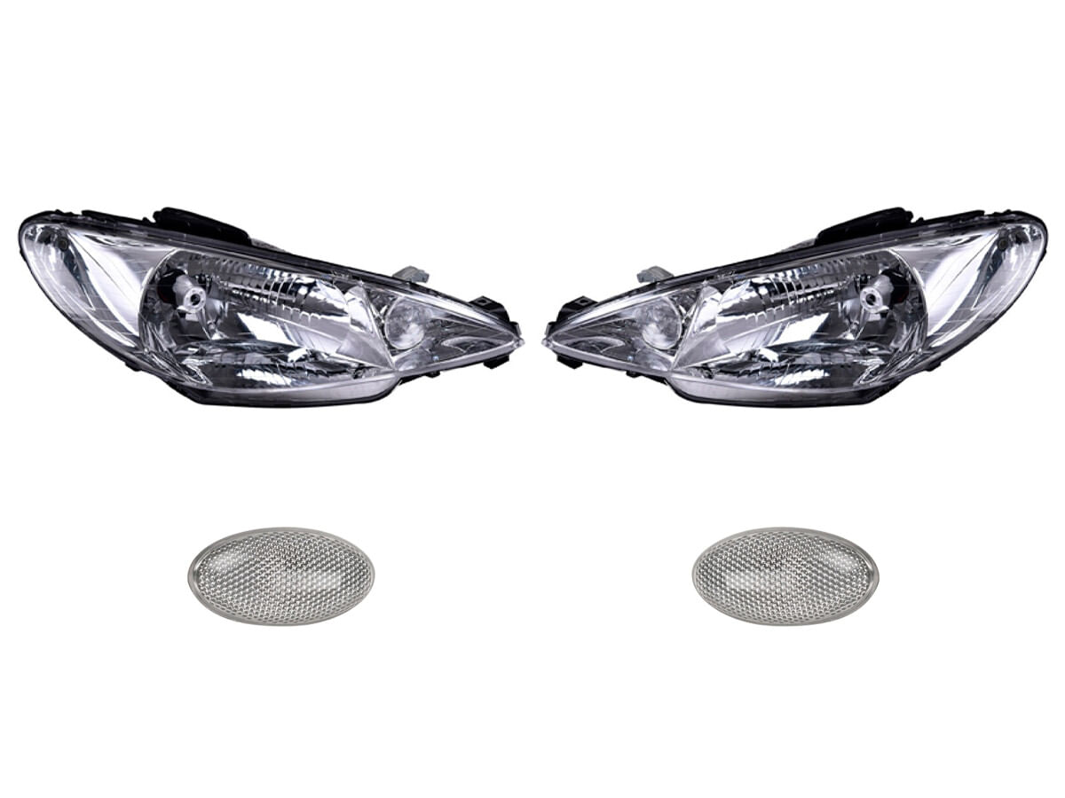 Kit De Faros Sin Foco Sin Motor Y Cuartos Blanco (4 Piezas)