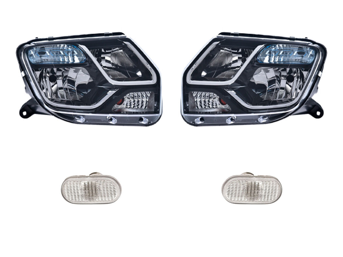 Kit De Faros Para Foco Halógeno Sin Foco Y Cuartos Blanco (4 Piezas)