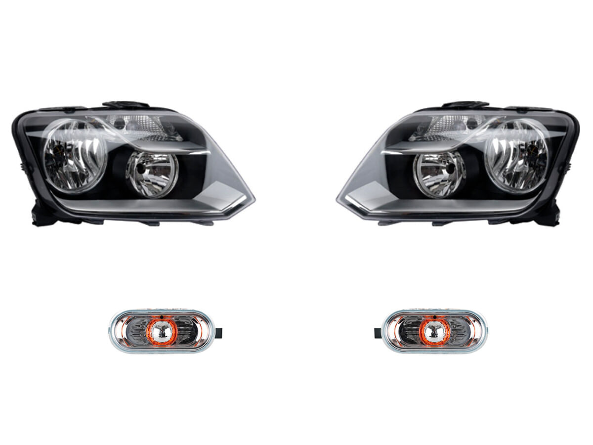 Kit De Faros Para Foco H15 Con Motor 9 Pines Y Cuartos (4 Piezas)