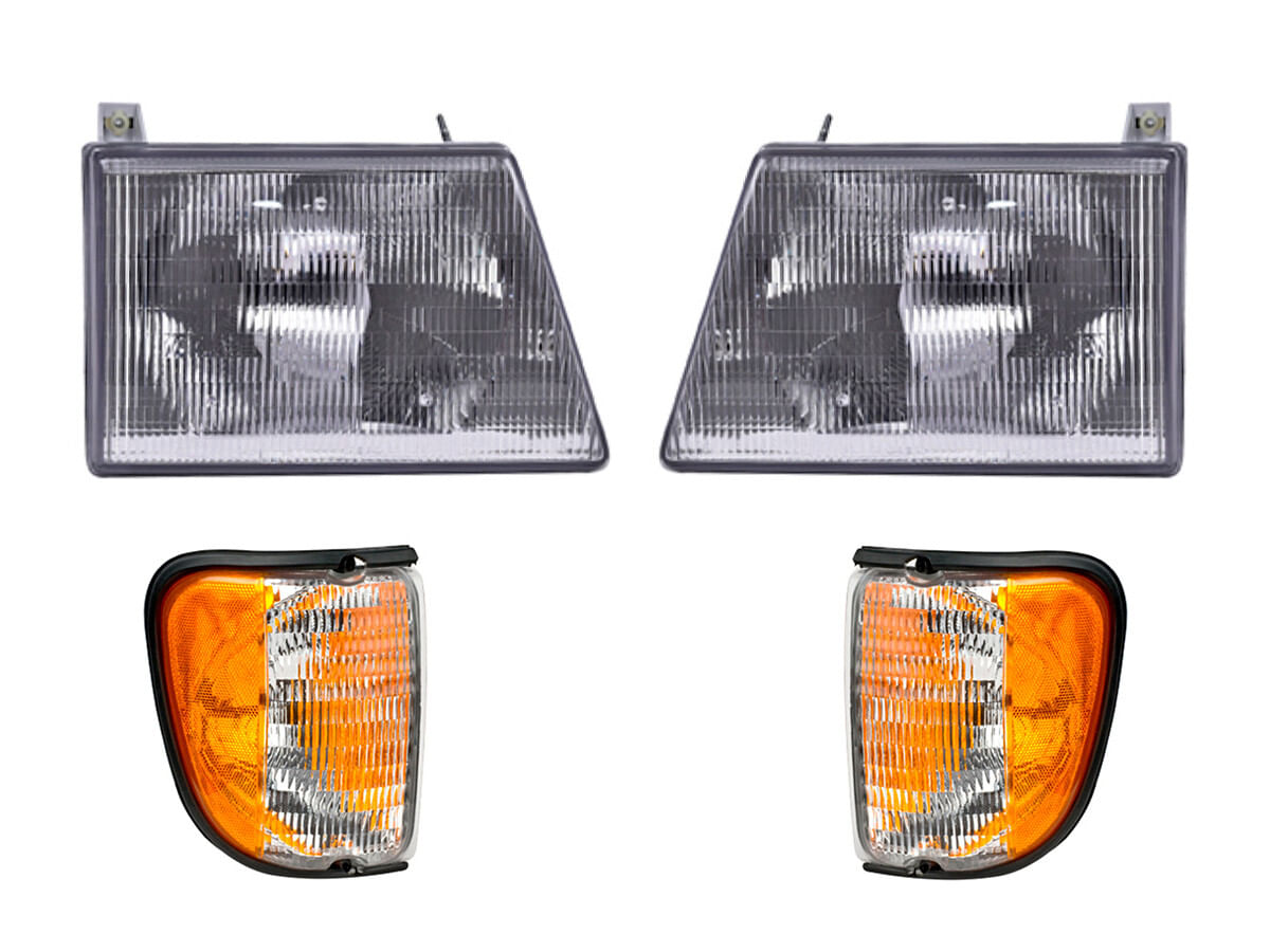 Kit De Faros Sin Foco Y Cuartos Bicolor (4 Piezas)