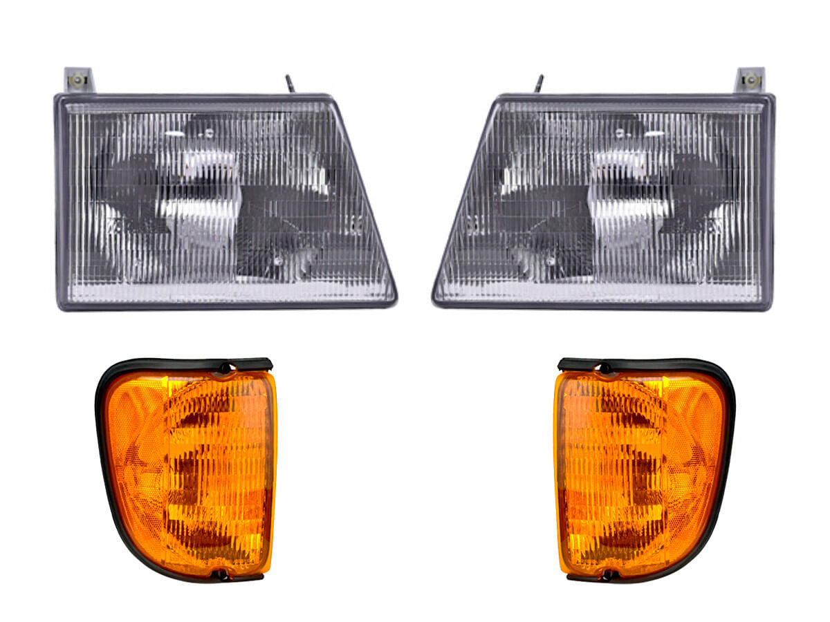Kit De Faros Sin Foco Y Cuartos Ámbar (4 Piezas)