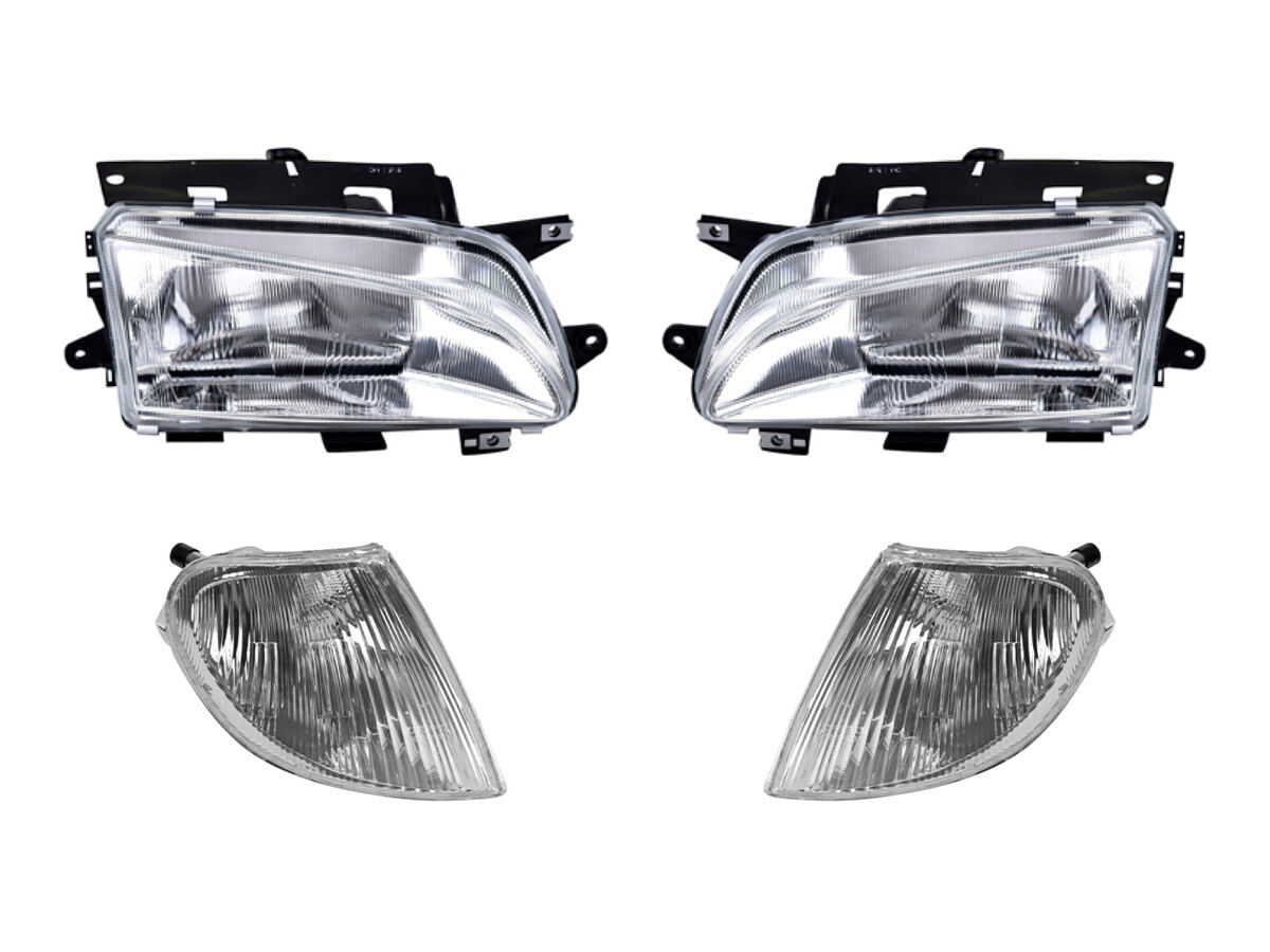 Kit De Faros Para Foco Halógeno Sin Foco Con Motor Y Cuartos Blanco (4 Piezas)