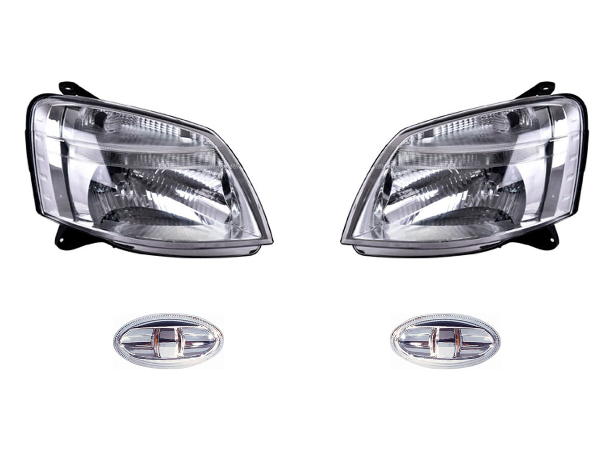 Kit De Faros Para Foco Halógeno Con Motor Y Cuartos (4 Piezas)