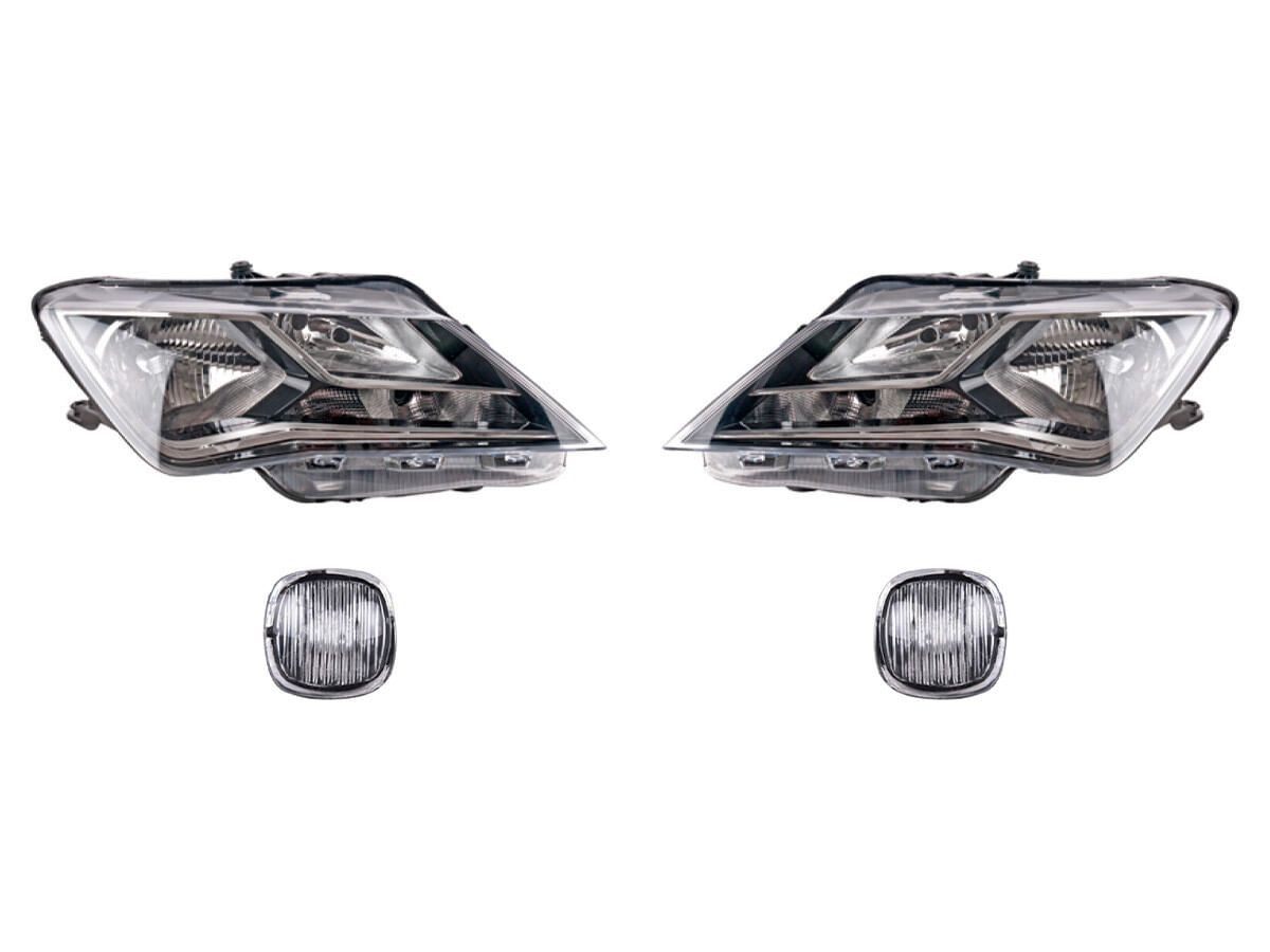 Kit De Faros Para Foco Halógeno Sin Foco Con Motor Y Cuartos Obscuro (4 Piezas)