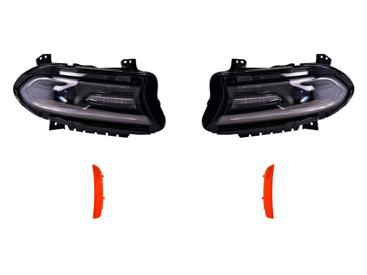 Kit De Faros Para Foco Halógeno Con Leds Y Cuartos Con Leds (4 Piezas)