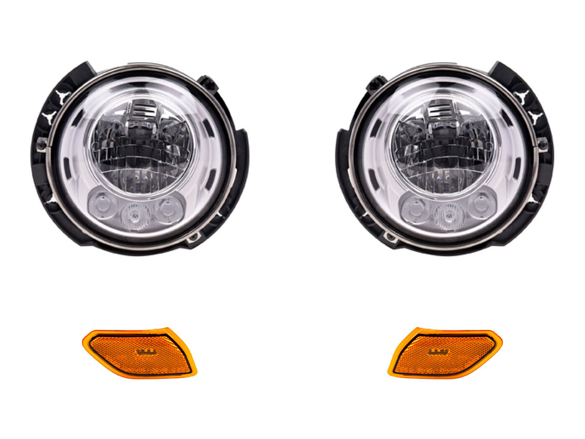 Kit De Faros Con Leds Y Cuartos Ámbar (4 Piezas)