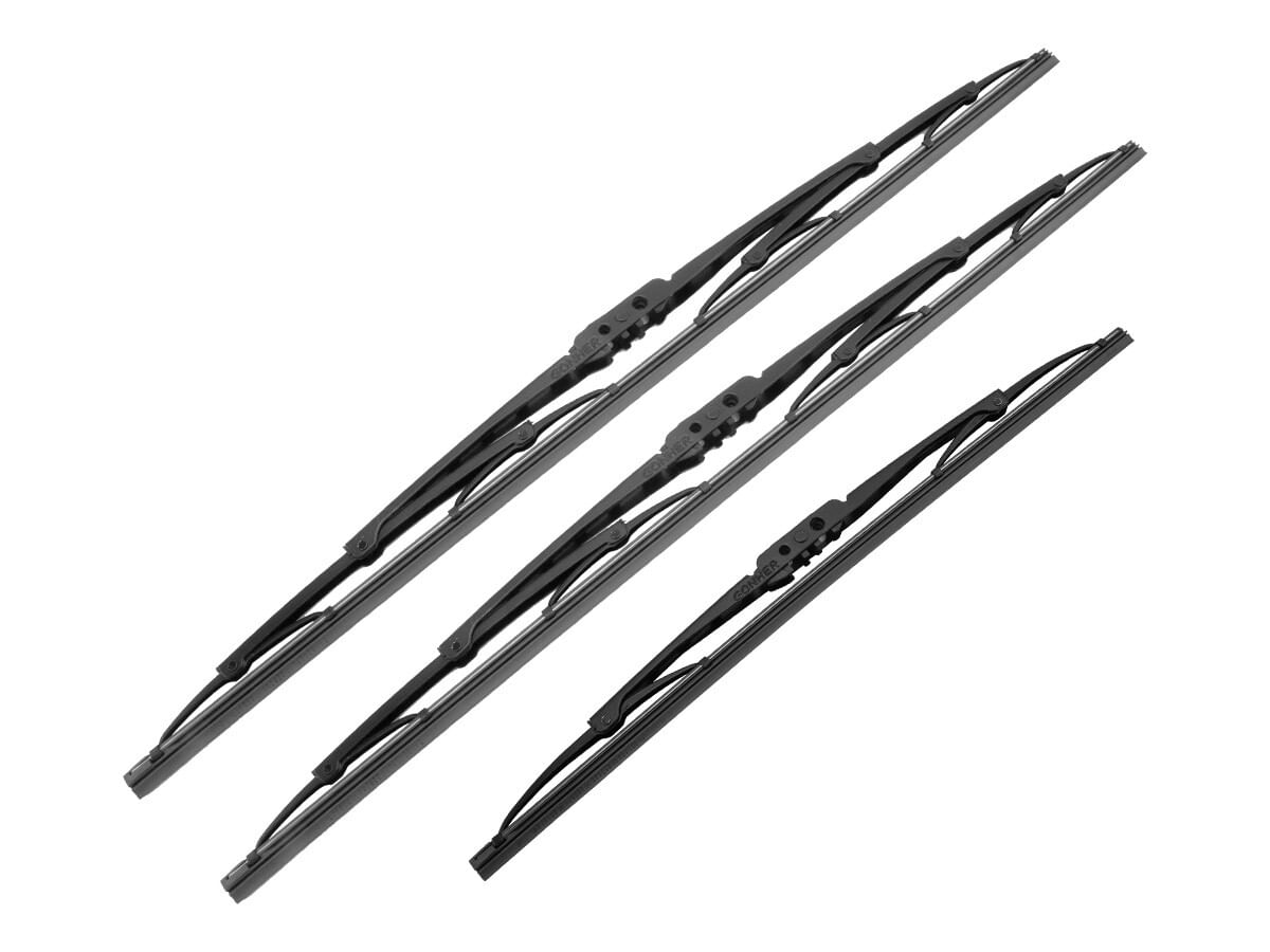 Kit De 3 Plumas Limpiaparabrisas Convencional