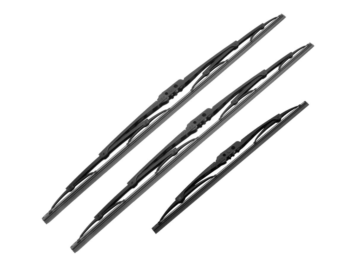 Kit De 3 Plumas Limpiaparabrisas Convencional