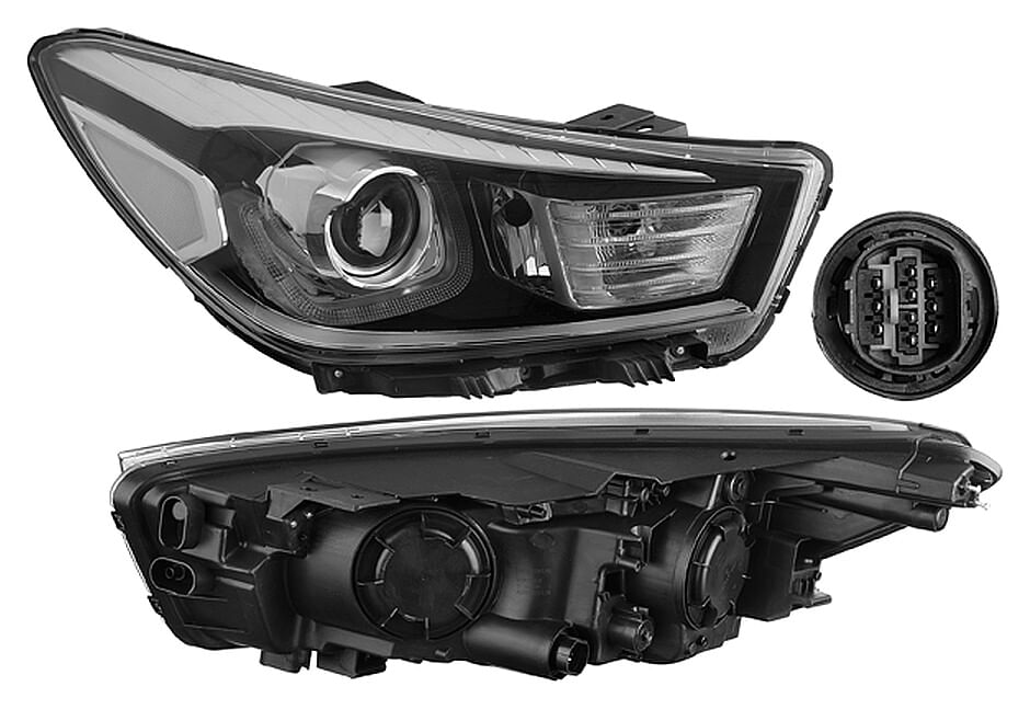 Faro Para Foco Halógeno Sin Foco Con Leds Lado Pasajero