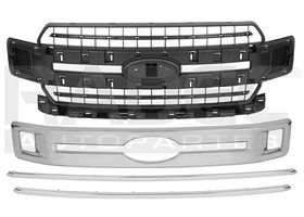 Parrilla Negra Filo Cromado