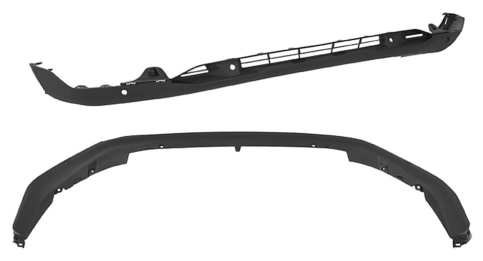 Spoiler Delantero Negro Corrugado C/Hoyo P/Sensor
