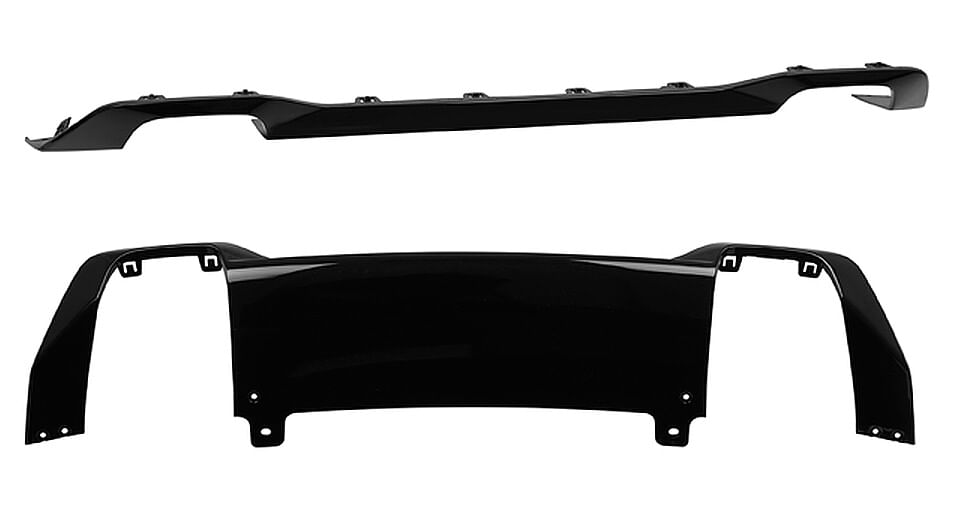 Spoiler Trasero Negro Corrugado C/2 Hoyos P/Escape