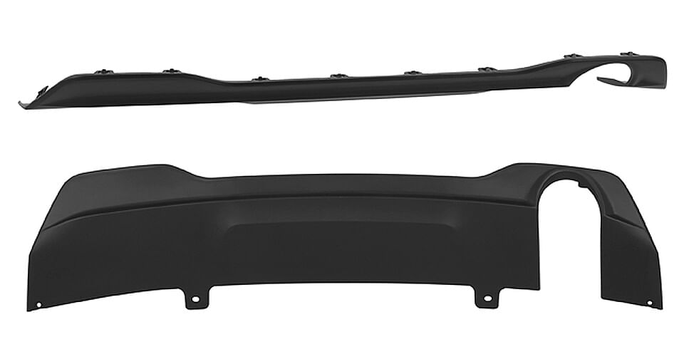 Spoiler Trasero Negro Corrugado C/1 Hoyo P/Escape