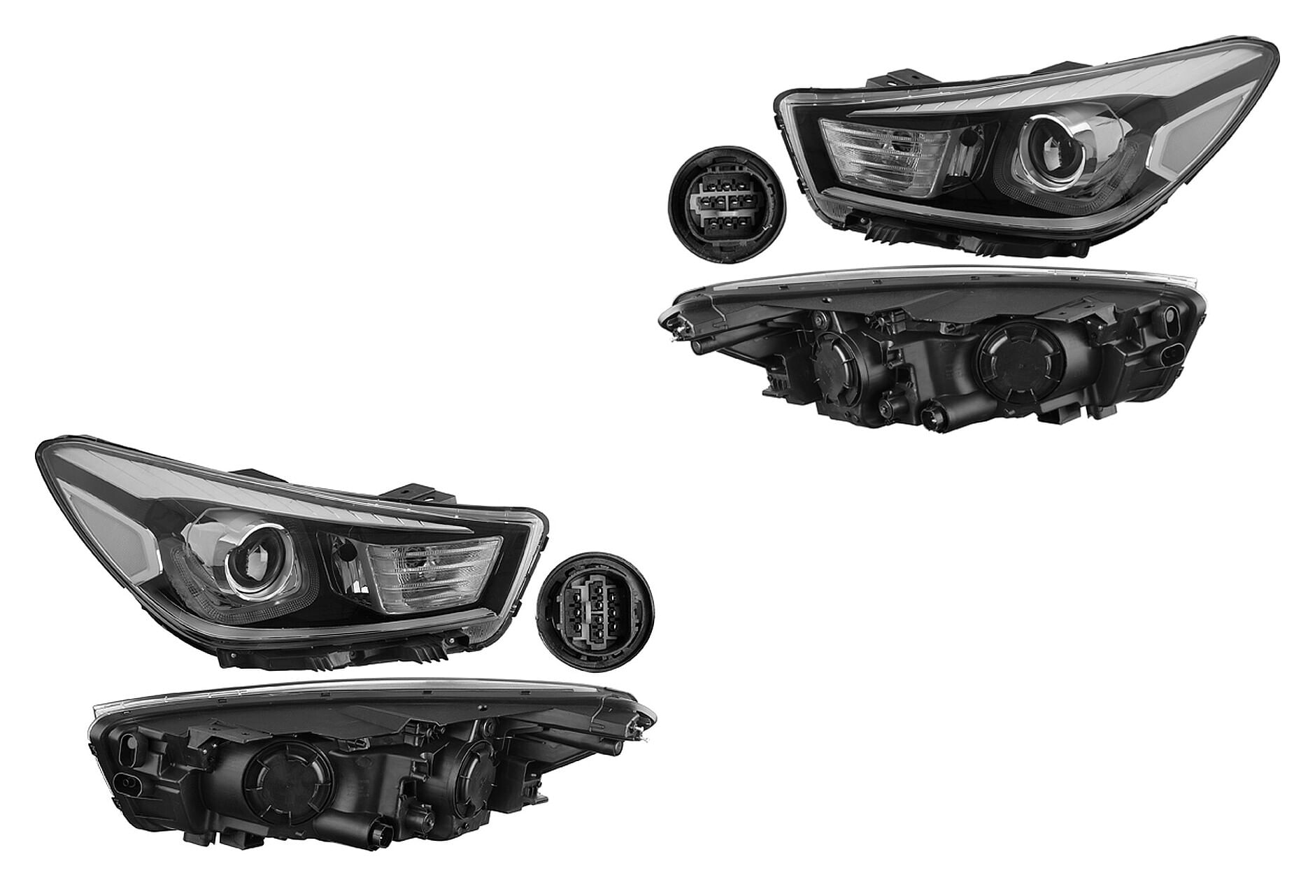 Par De Faros Para Foco Halógeno Sin Foco Con Leds