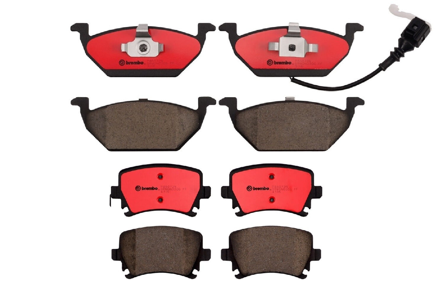Kit De Balatas Ceramicas Delanteras y Traseras