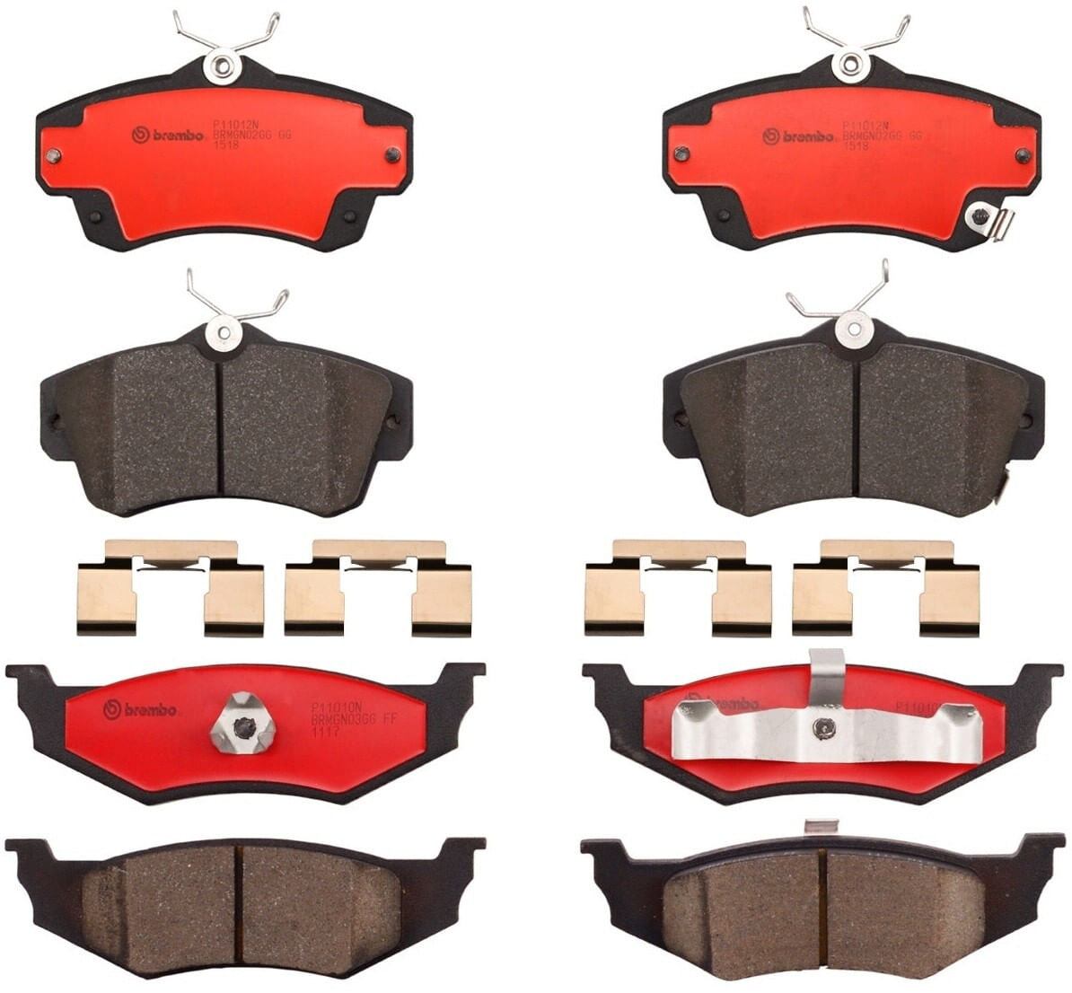 Kit De Balatas Ceramicas Delanteras y Traseras