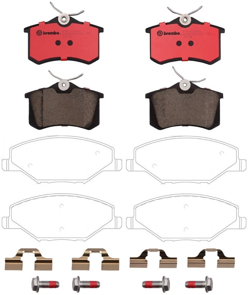 Kit De Balatas Ceramicas Delanteras y Traseras