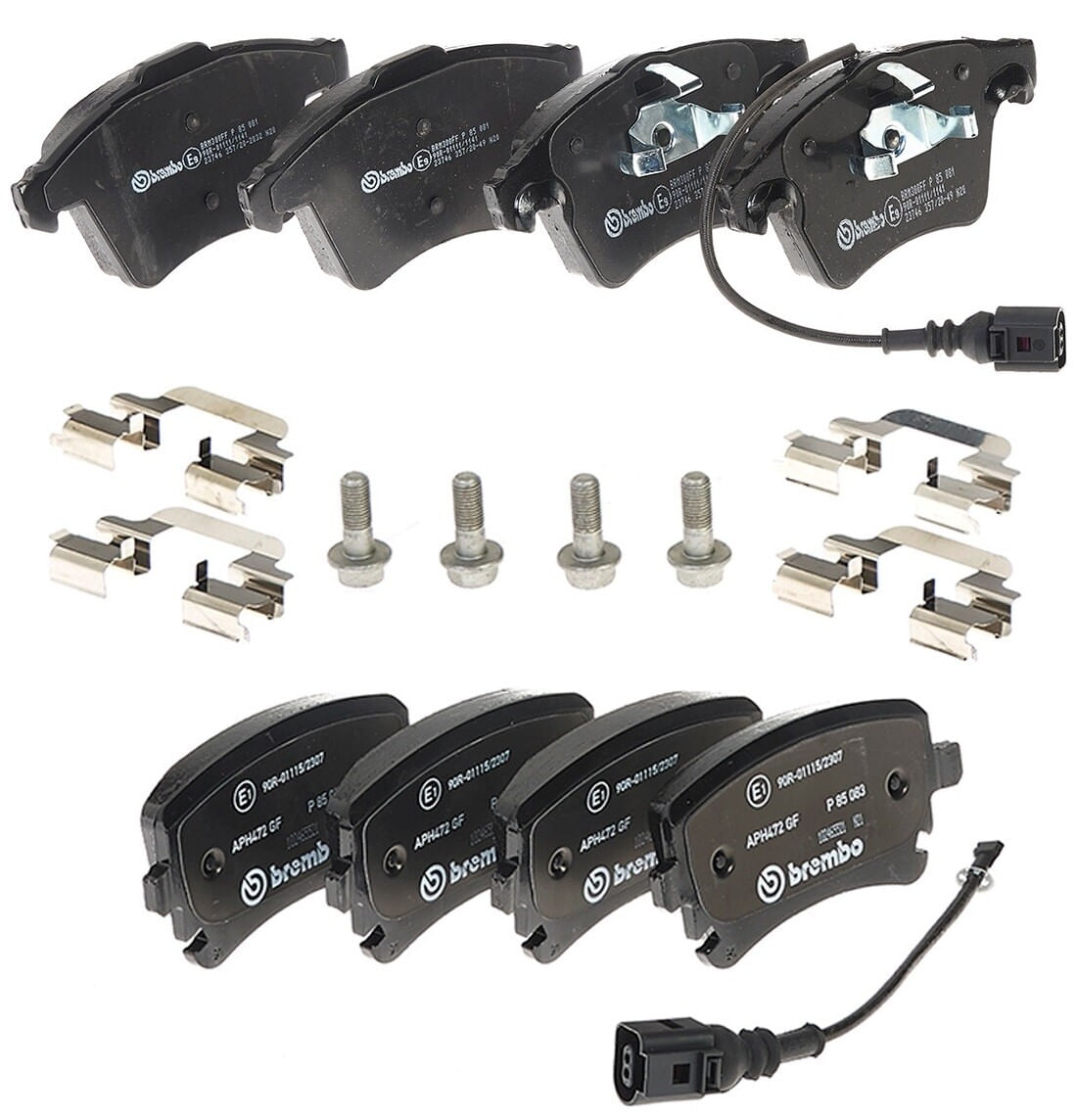 Kit De Balatas Bajos Metales Delanteras y Traseras