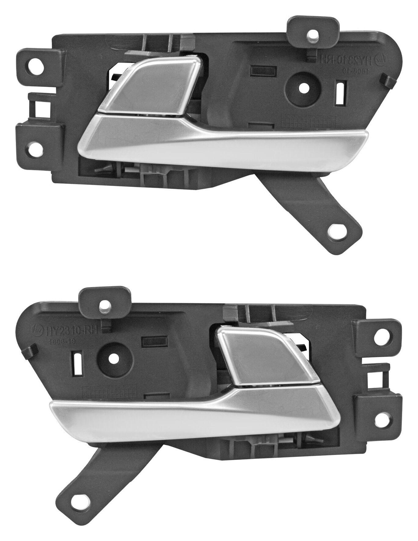 Par De Manijas De Puertas Interiores Delanteras,Traseras Plateadas