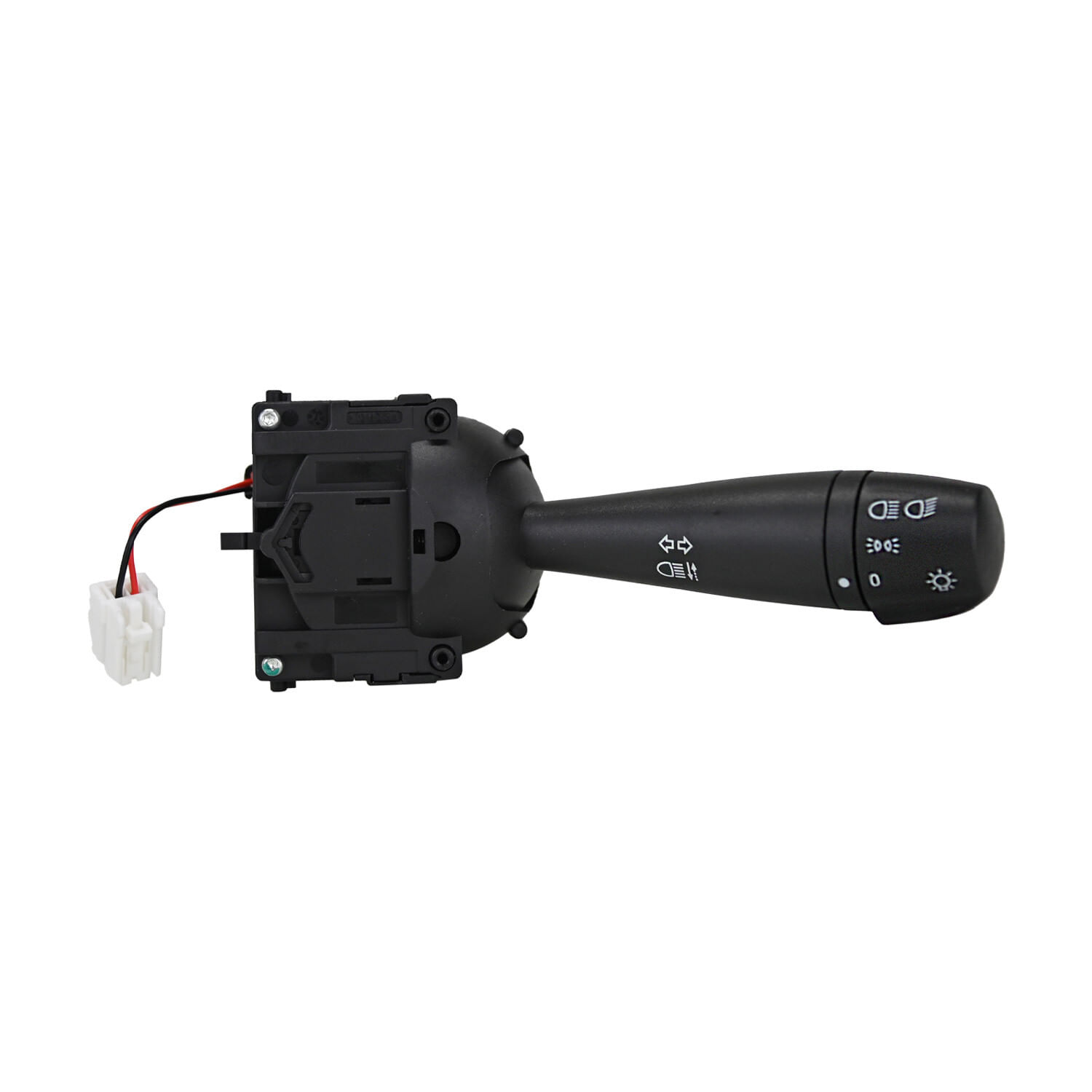Palanca De Direccionales Negra Con Control De Luces Sin Niebla Lado Conductor