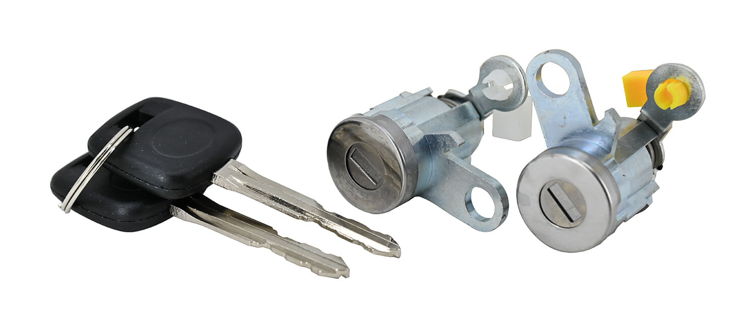 Juego De Cilindros De Puertas Cromados Con Llave
