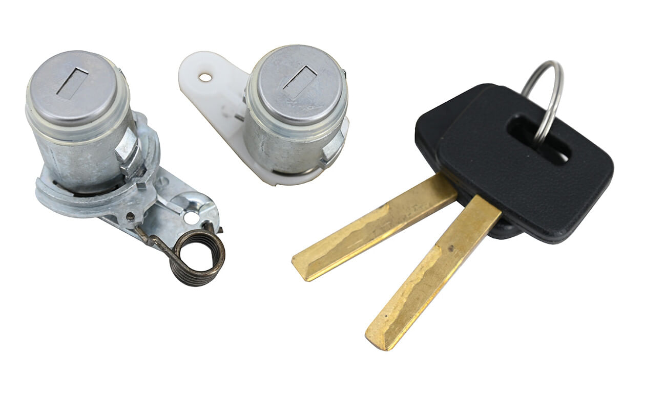 Juego De Cilindros De Puertas Cromados Con Llave