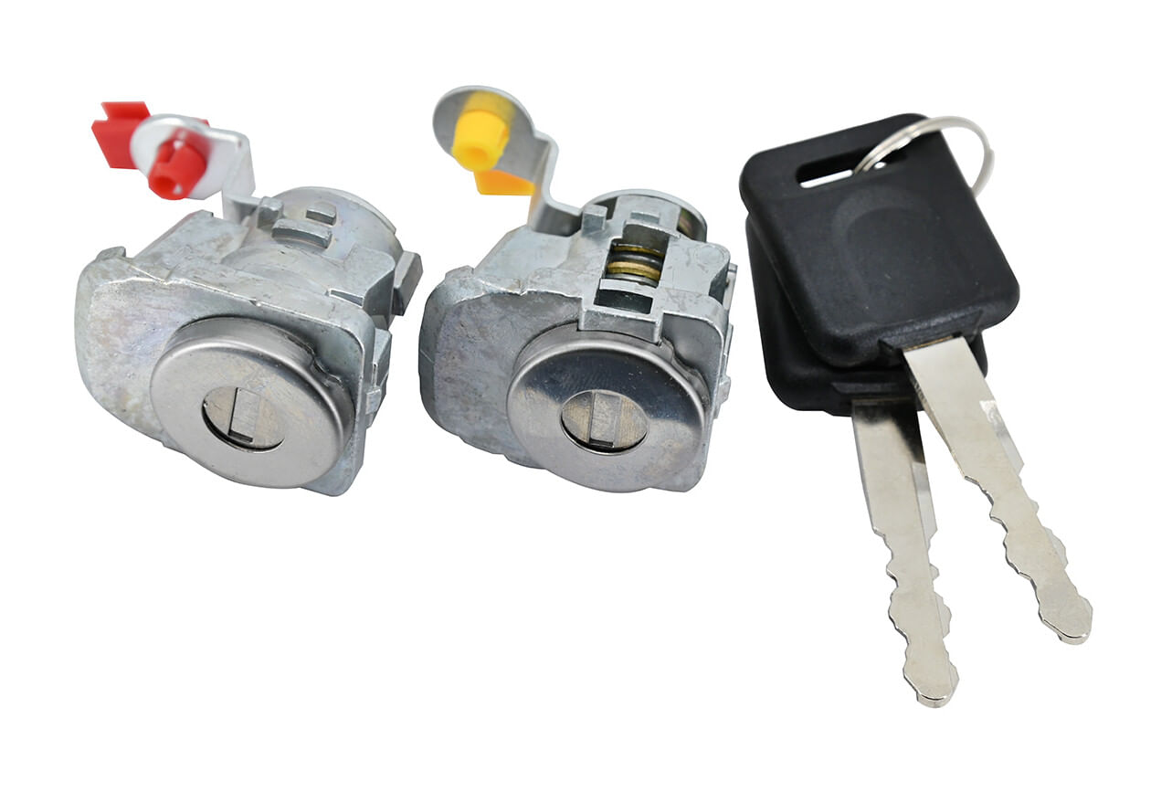 Juego De Cilindros De Puertas Cromados Con Llave