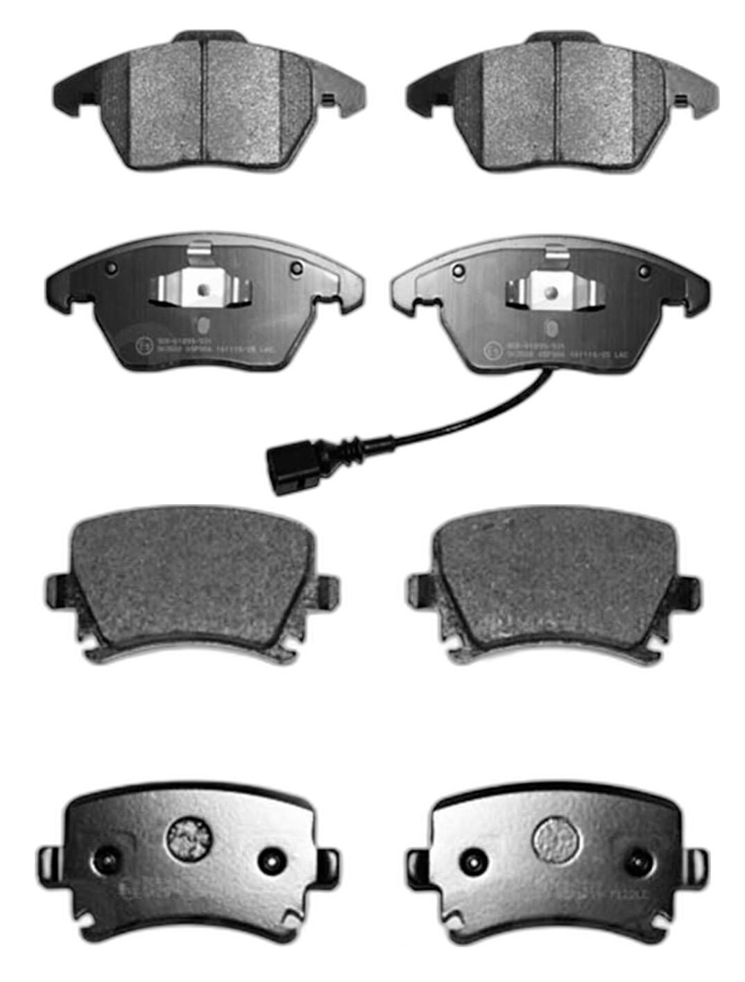 Kit De Balatas Semimetalicas Delanteras Y Traseras