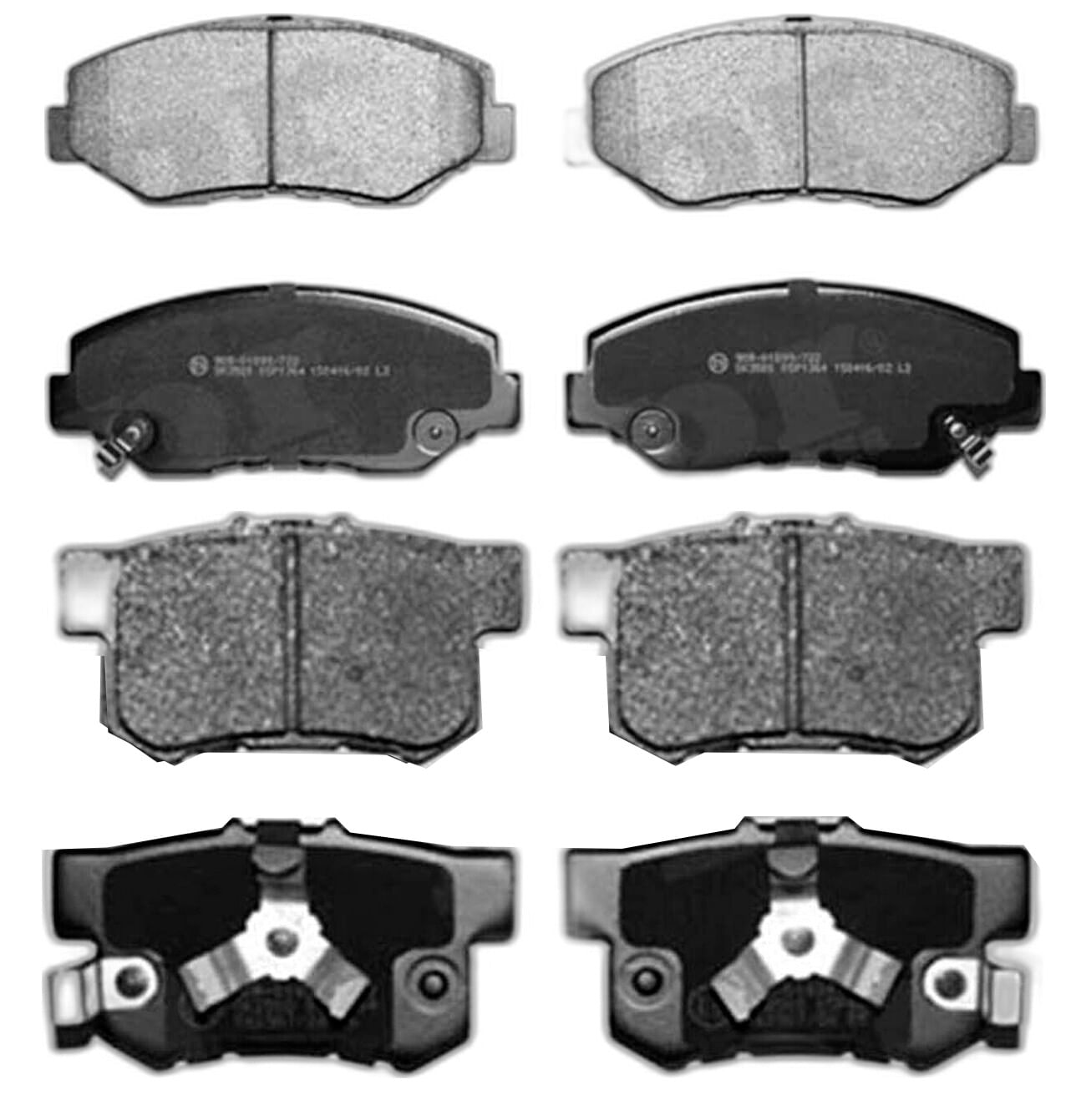 Kit De Balatas Semimetalicas Delanteras Y Traseras