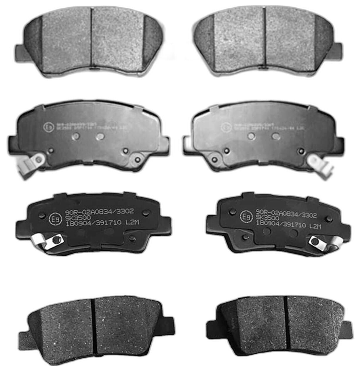 Kit De Balatas Semimetalicas Delanteras Y Traseras