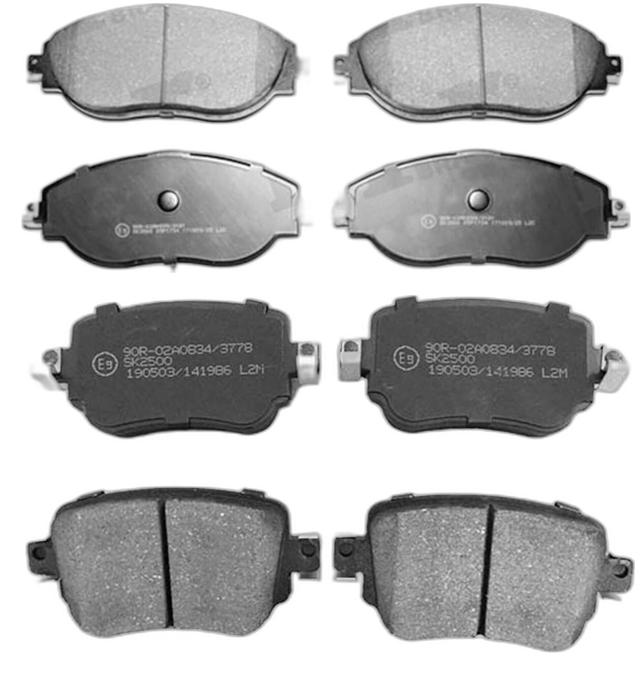Kit De Balatas Semimetalicas Delanteras Y Traseras