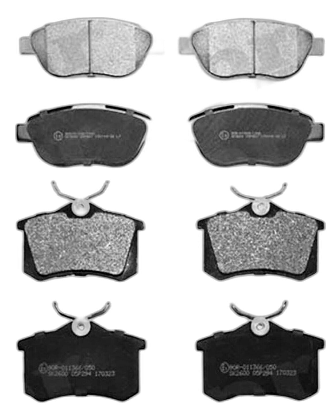 Kit De Balatas Semimetalicas Delanteras Y Traseras