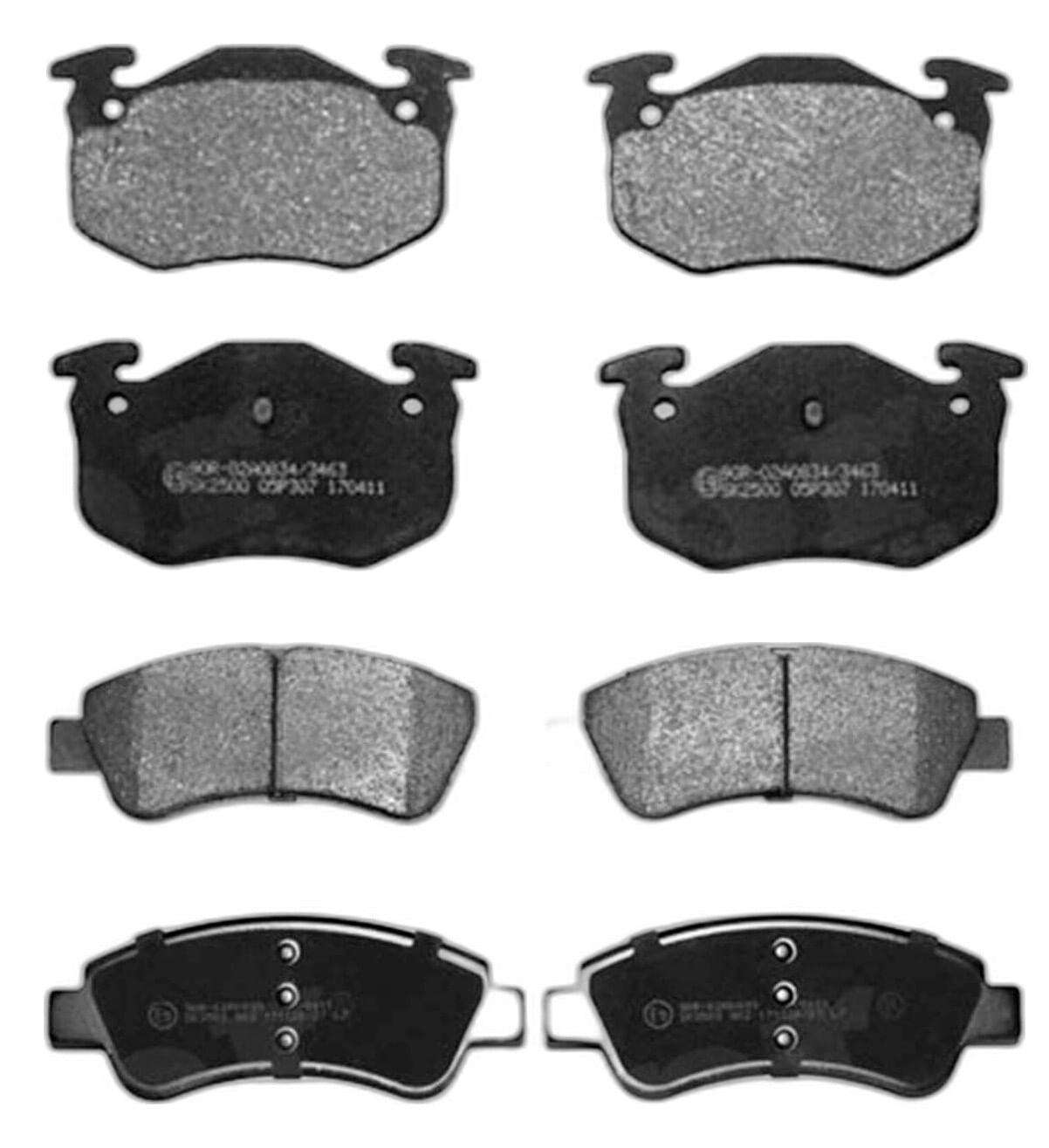 Kit De Balatas Semimetalicas Delanteras Y Traseras