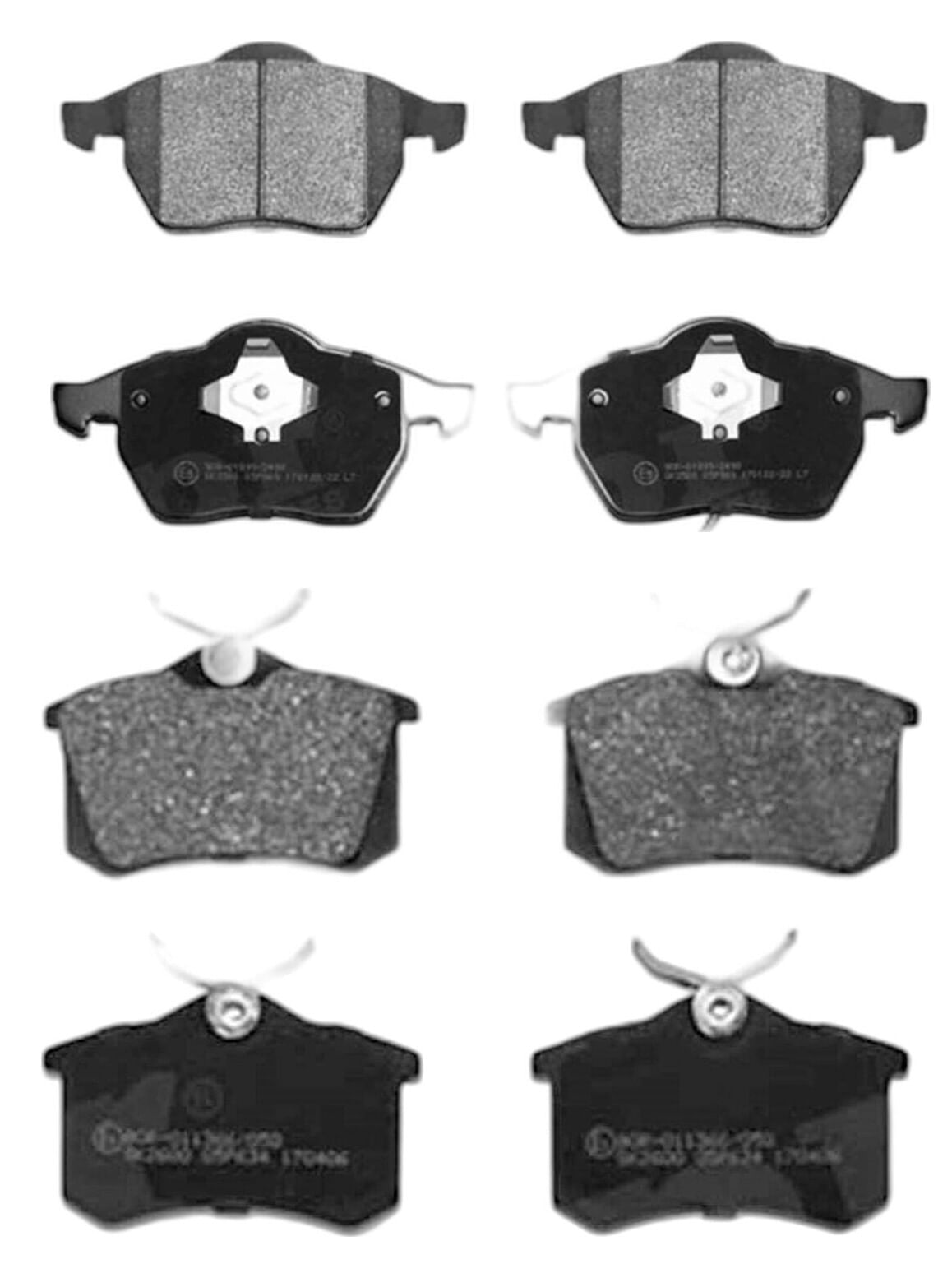 Kit De Balatas Semimetalicas Delanteras Y Traseras