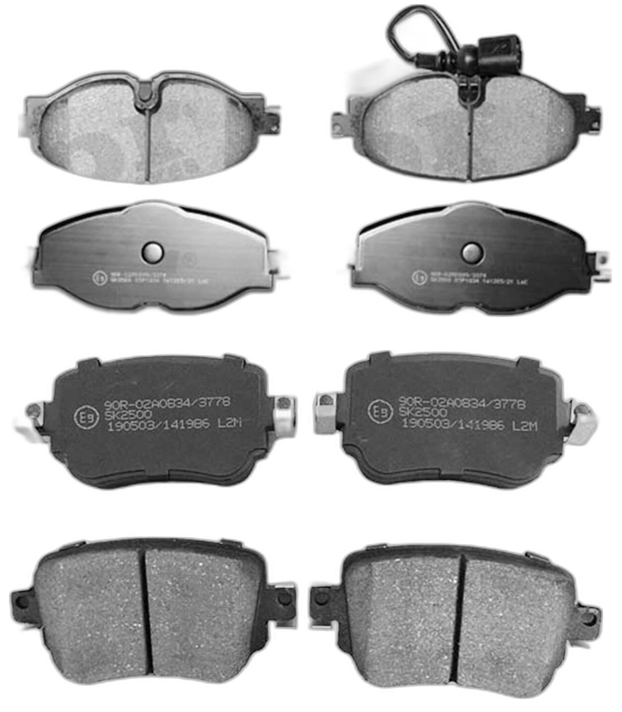 Kit De Balatas Semimetalicas Delanteras Y Traseras