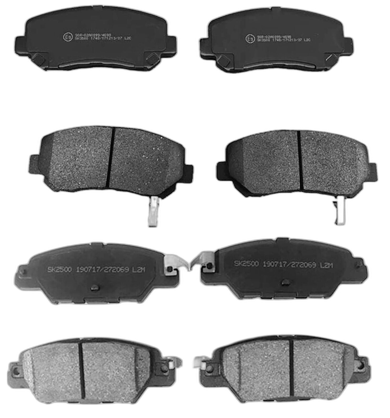 Kit De Balatas Semimetalicas Delanteras Y Traseras