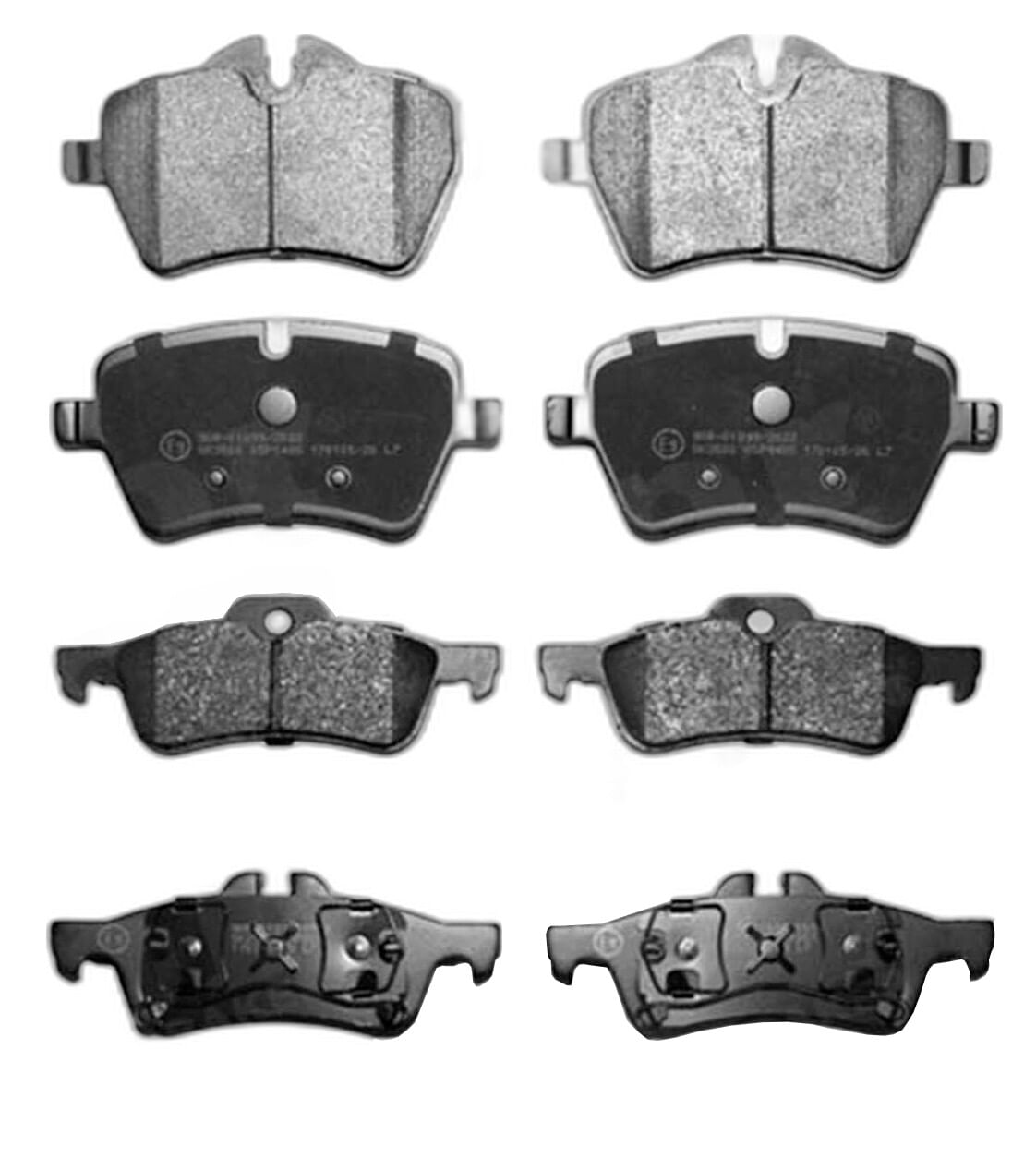 Kit De Balatas Semimetalicas Delanteras Y Traseras