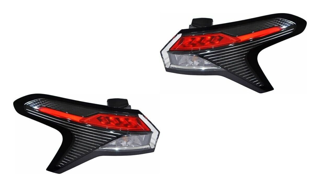 Par De Calaveras Con Arnés Filo Negro Con Leds