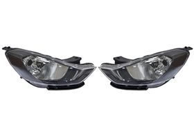 Par De Faros Negro Con Motor