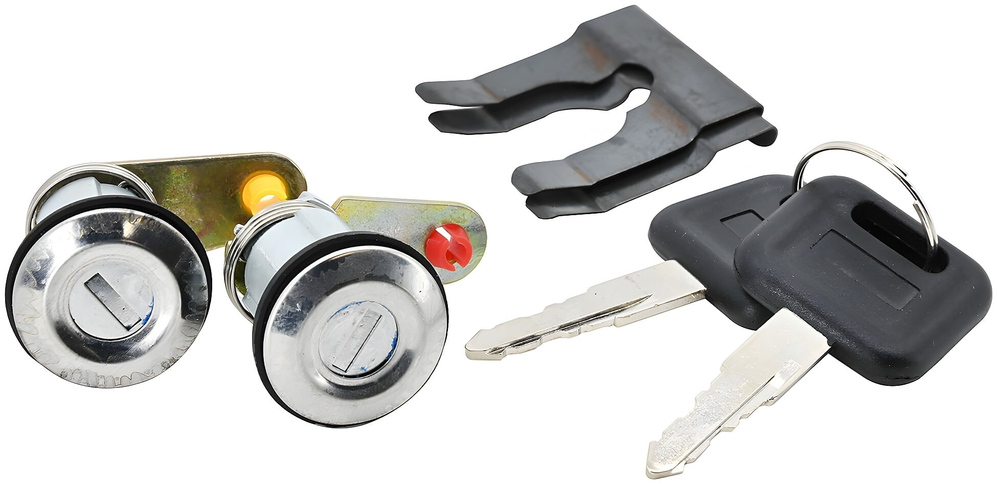 Juego De Cilindros De Puertas Cromados Con Llave