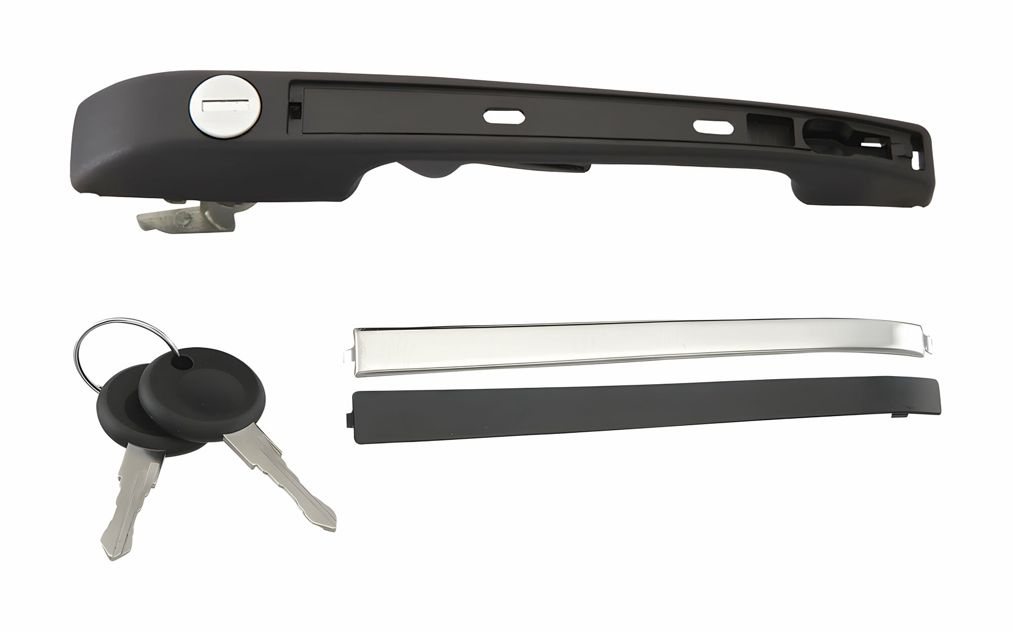 Manija Puerta Exterior Delantera Negra/Cromo Lado Pasajero