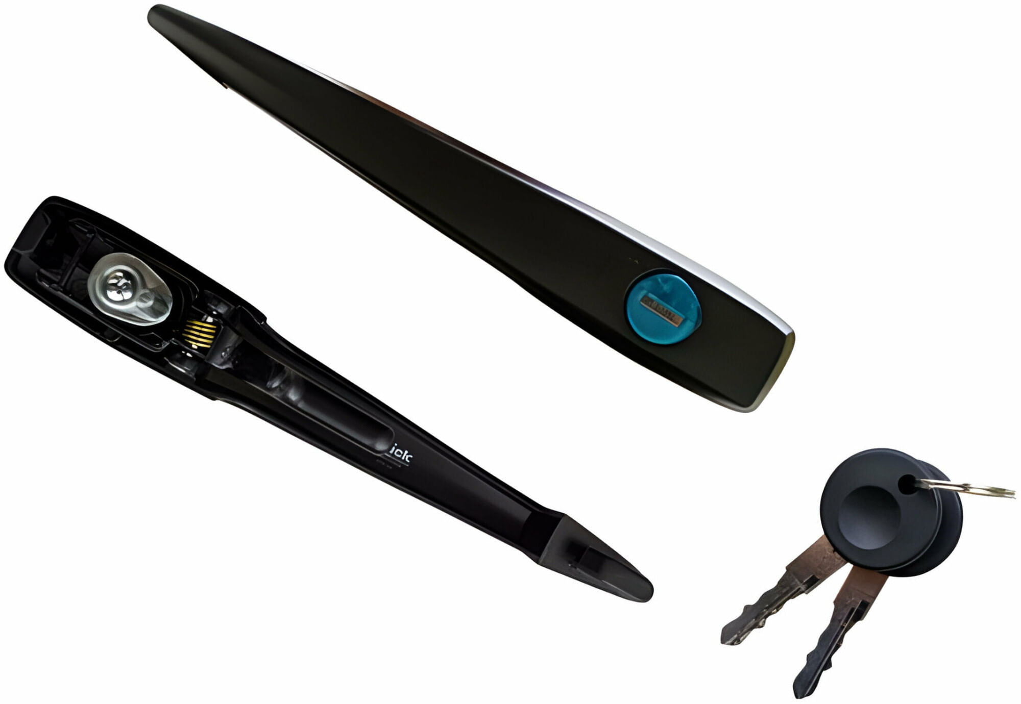 Manija Puerta Exterior Delantera Negra Con Llave