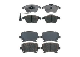 Kit De Balatas Cerámicas Delanteras Y Traseras Service Grade