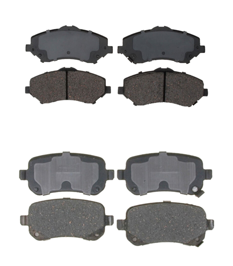 Kit De Balatas Cerámicas Delanteras Y Traseras Service Grade