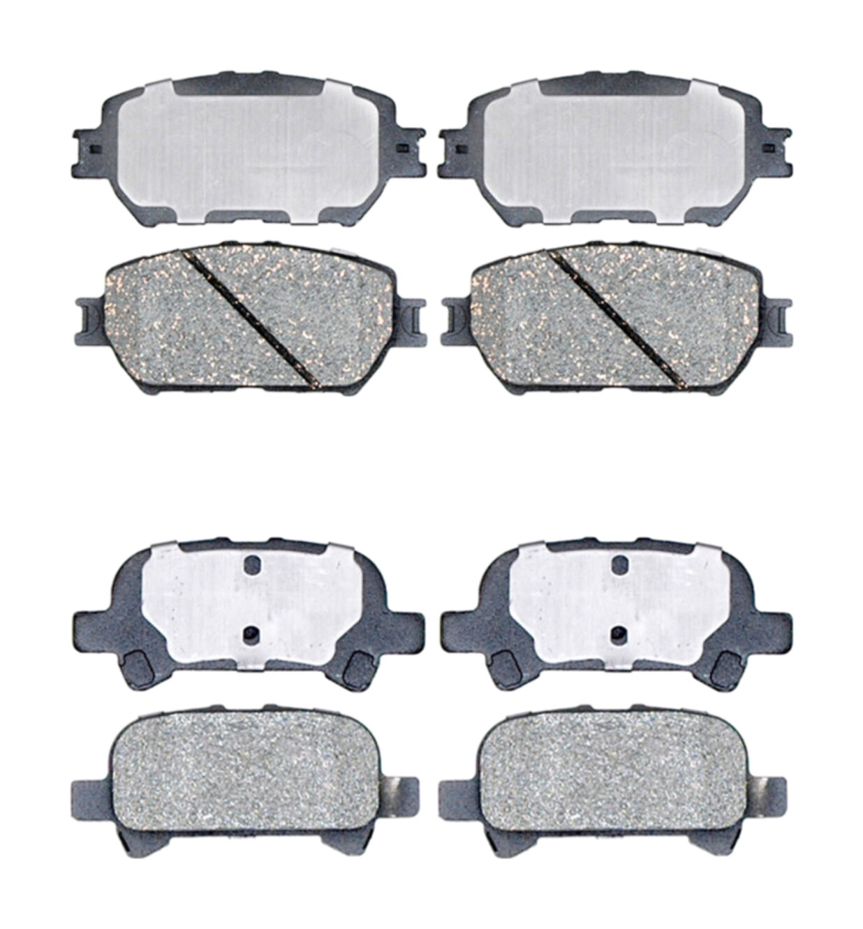 Kit De Balatas Cerámicas Delanteras Y Traseras Service Grade