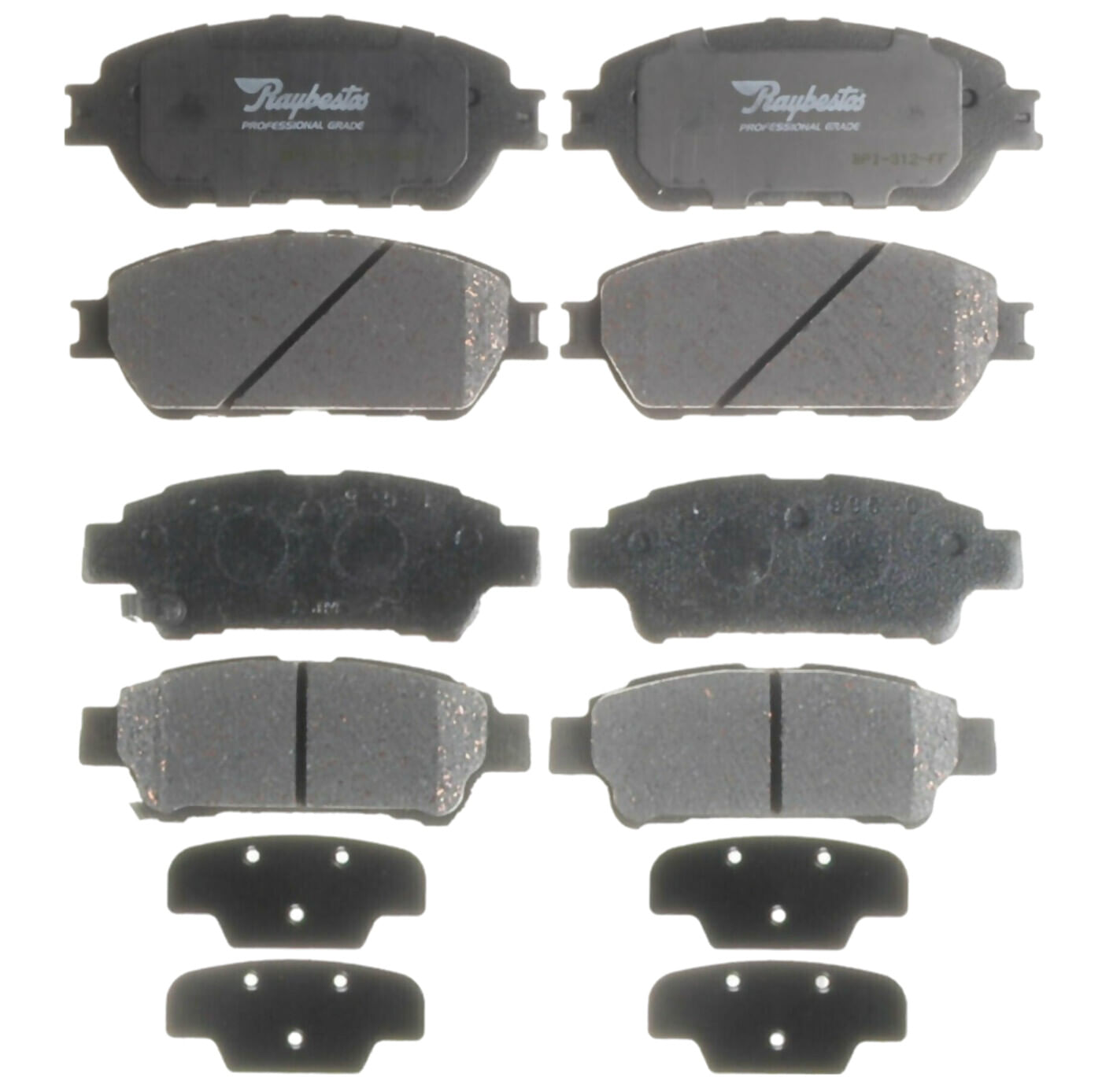 Kit De Balatas Cerámicas Delanteras Y Traseras Professional Grade
