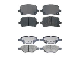 Kit De Balatas Cerámicas Delanteras Y Traseras Service Grade