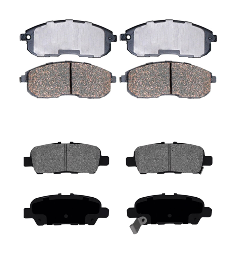 Kit De Balatas Cerámicas Delanteras Y Traseras Service Grade