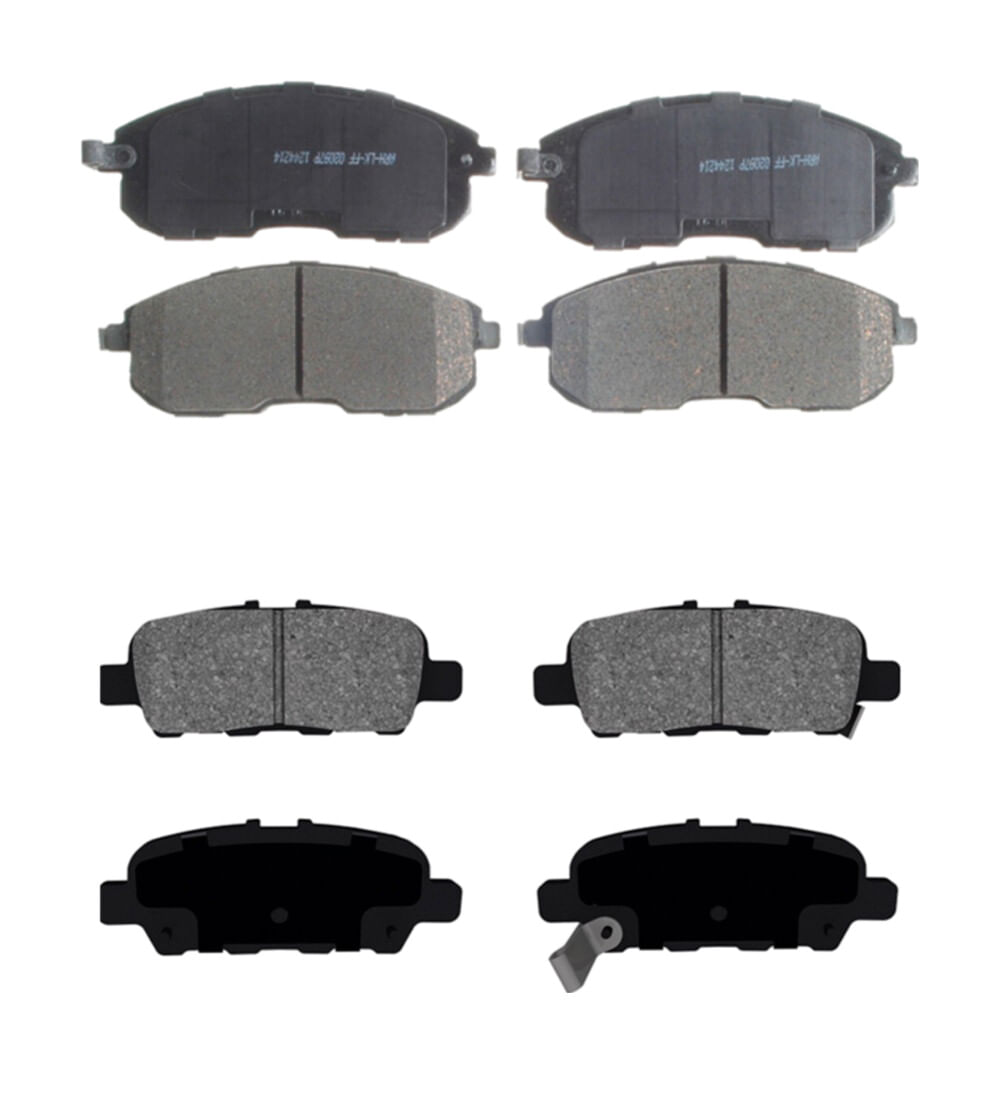 Kit De Balatas Cerámicas Delanteras Y Traseras Service Grade