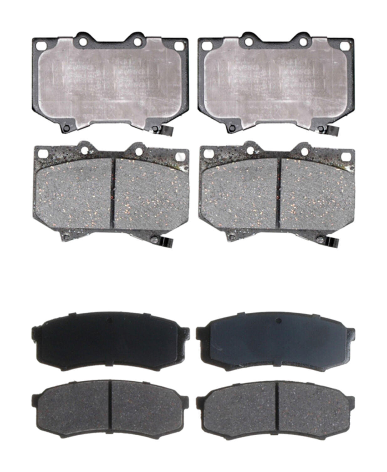 Kit De Balatas Cerámicas Delanteras Y Traseras Service Grade